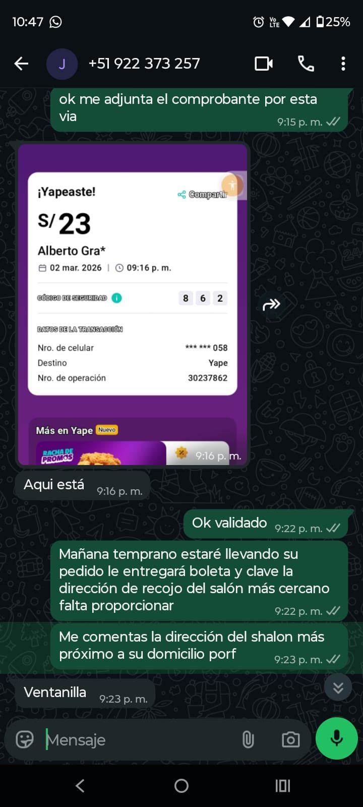 Chat cliente real YuyoShop