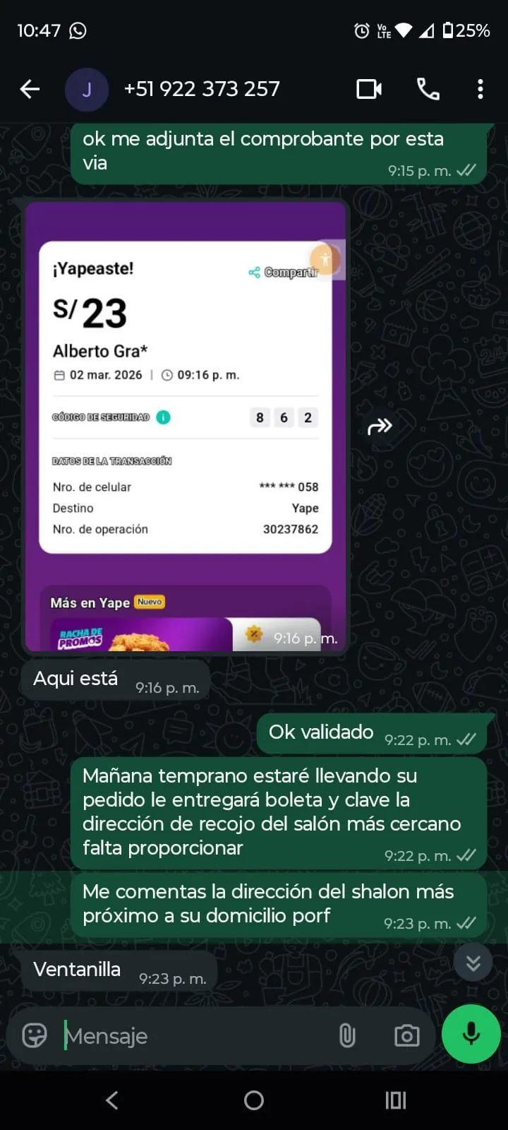 Chat cliente real YuyoShop