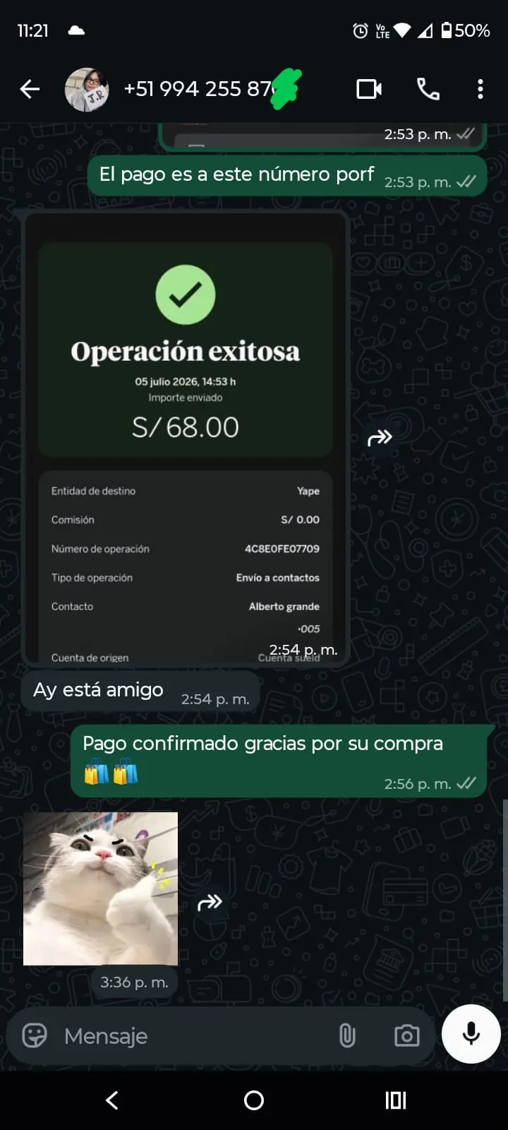 Chat cliente real YuyoShop