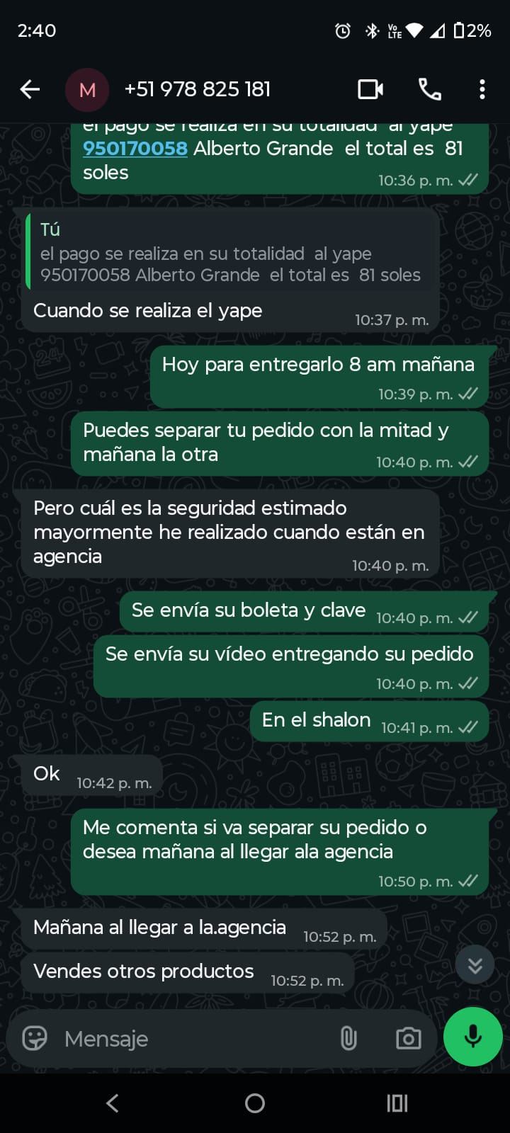 Chat cliente real YuyoShop