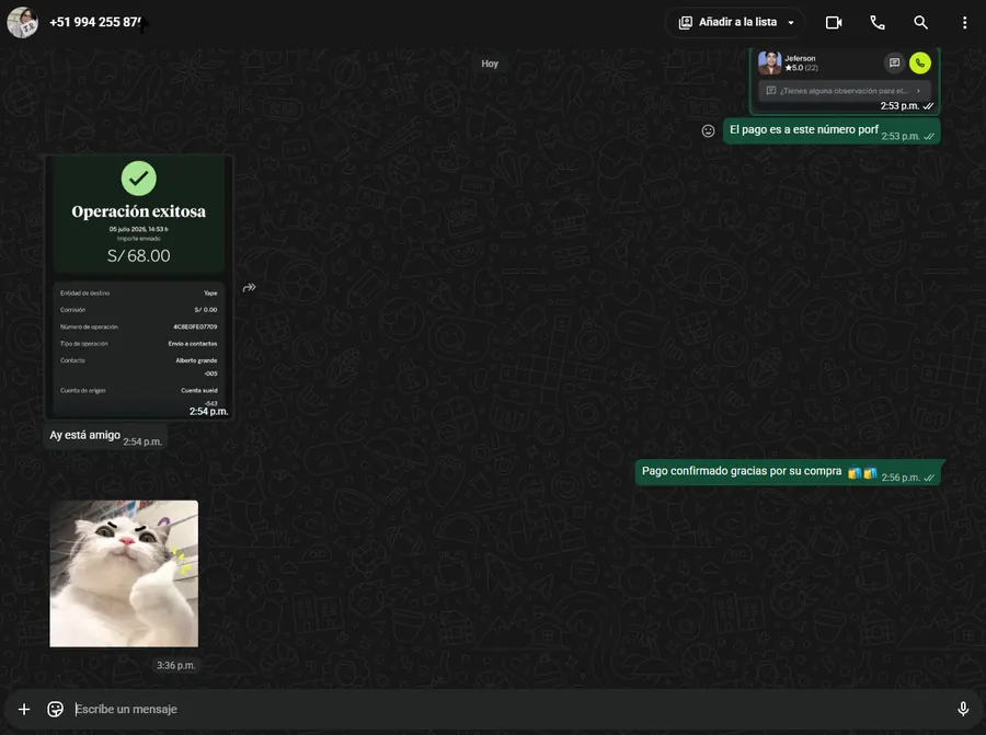 Chat cliente real YuyoShop