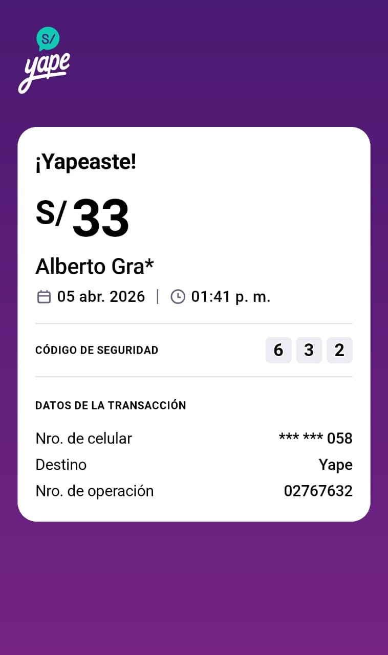 Pago verificado YuyoShop