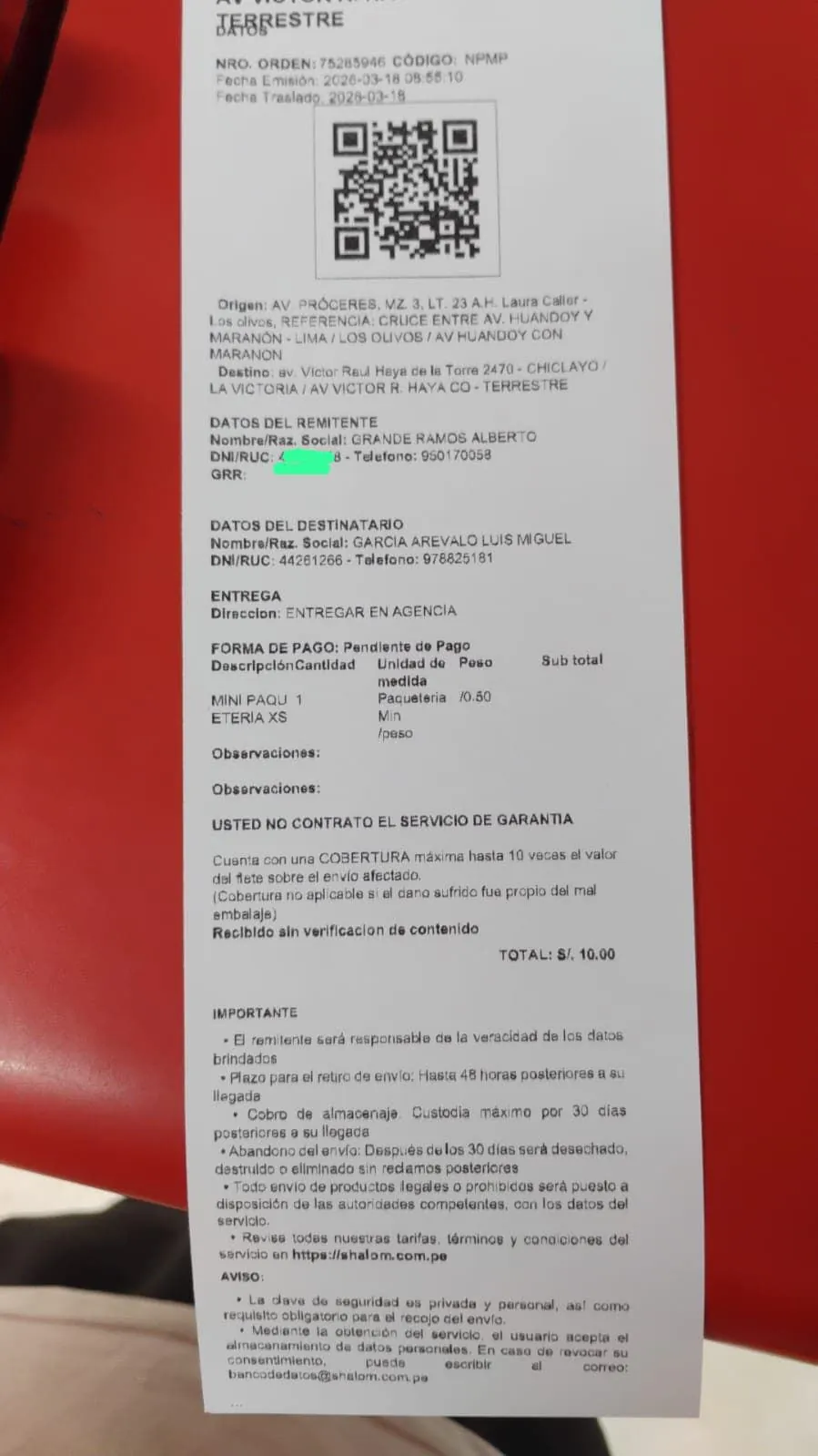 Entrega real YuyoShop