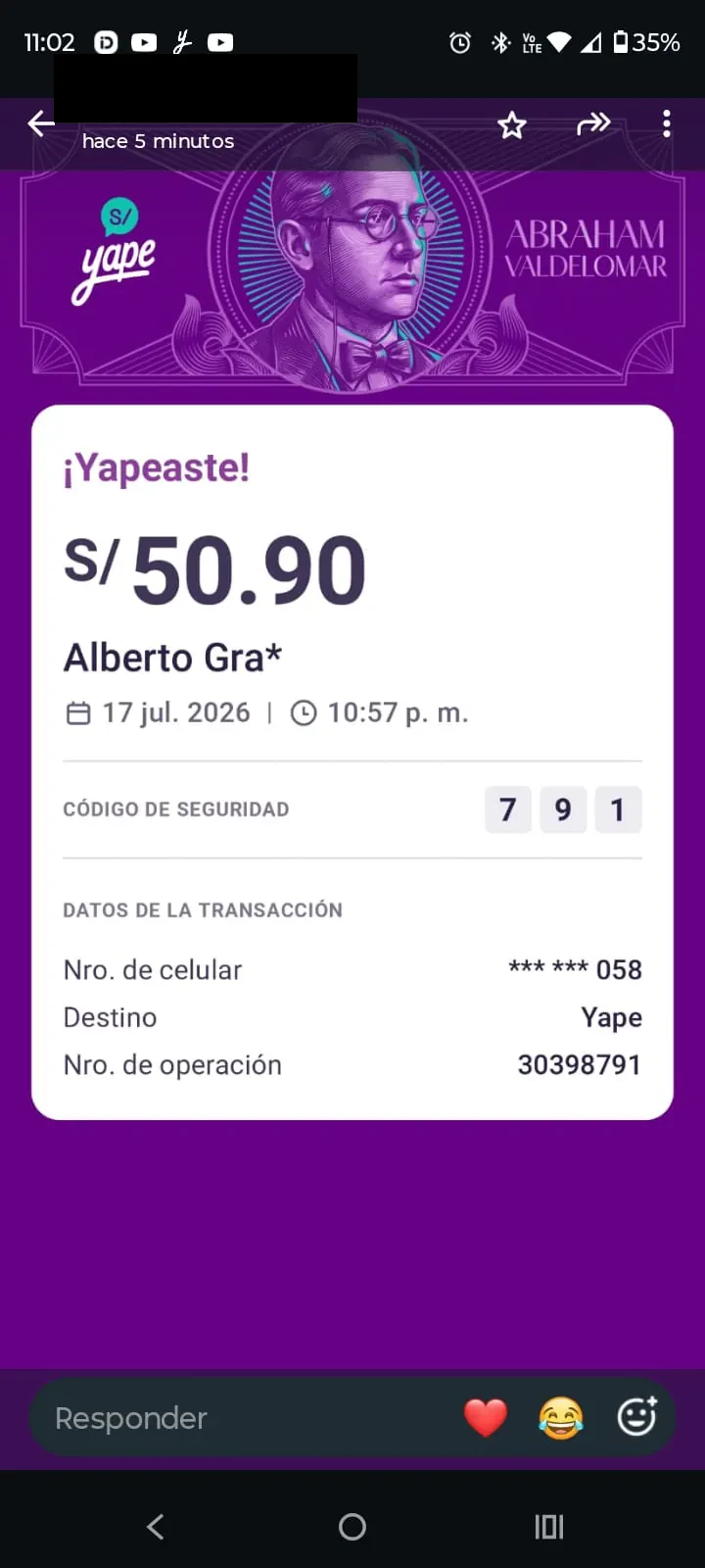 Pago verificado YuyoShop