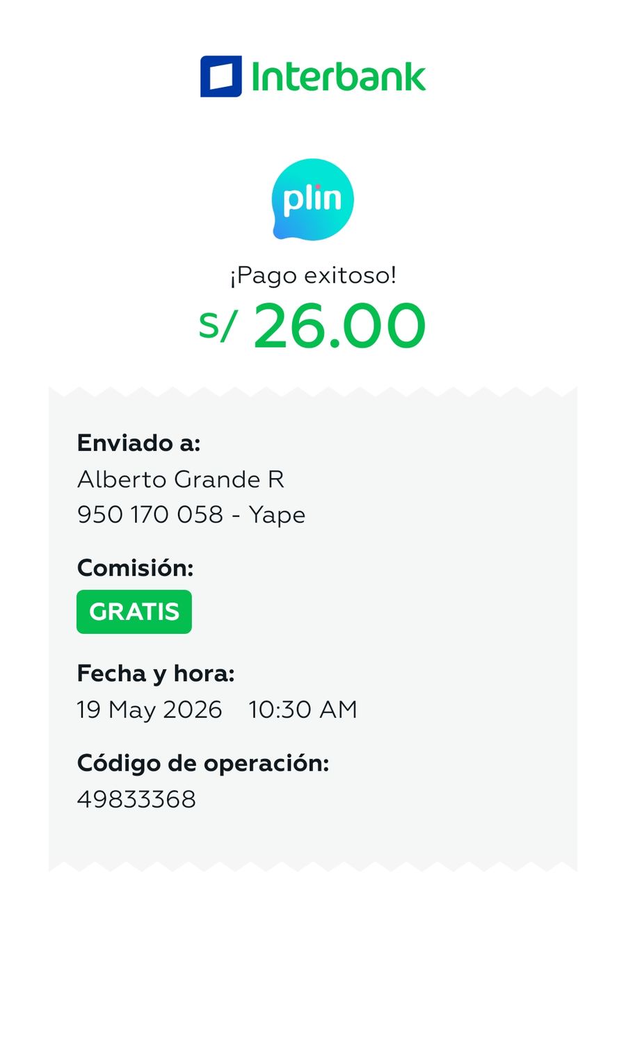 Pago verificado YuyoShop