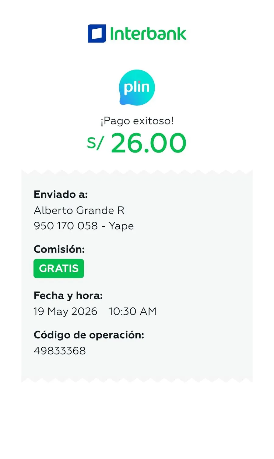 Pago verificado YuyoShop