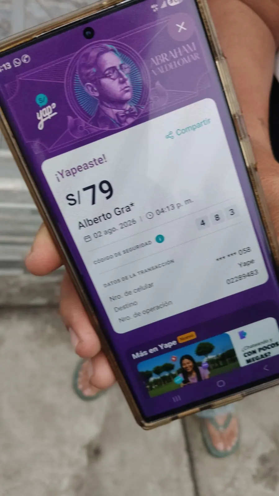 Pago verificado YuyoShop - Yape