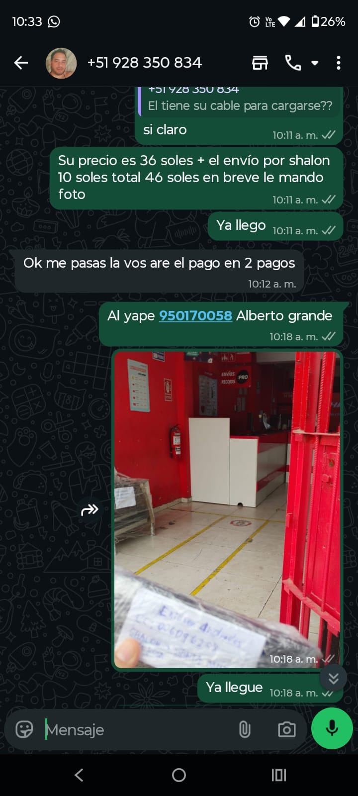 Pago verificado YuyoShop